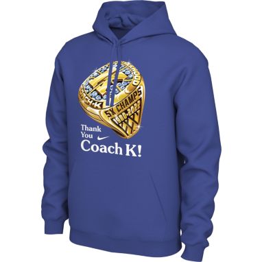 sorry, Nike Men's Duke Blue Devils Duke Blue Basketball Coach K Retirement Ring Hoodie is currently out of stock