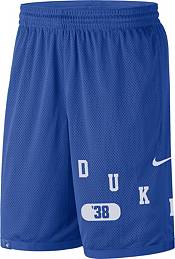 Nike Men's Duke Blue Devils Black Dri-Fit Knit Mesh Shorts, XXL