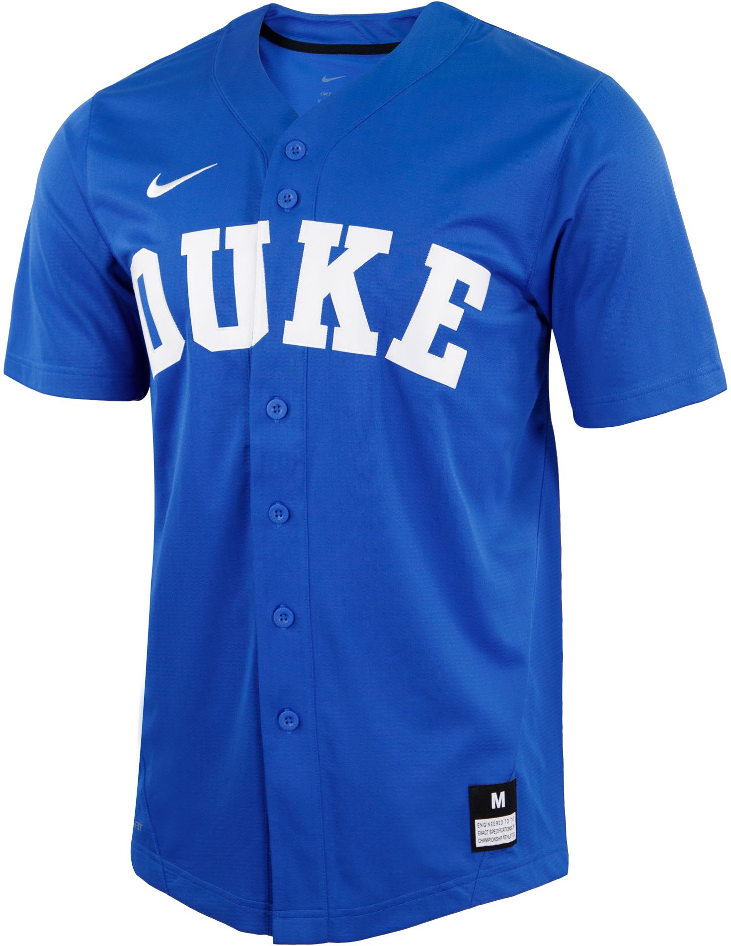 Nike Men's Duke Blue Devils Full Button Replica Baseball Jersey