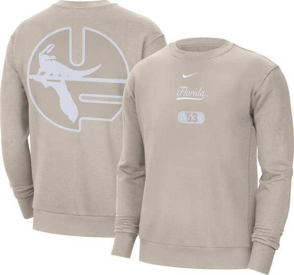 Nike Men's Florida Gators Cream Sportswear Fleece Crew Neck Sweatshirt |  Dick's Sporting Goods