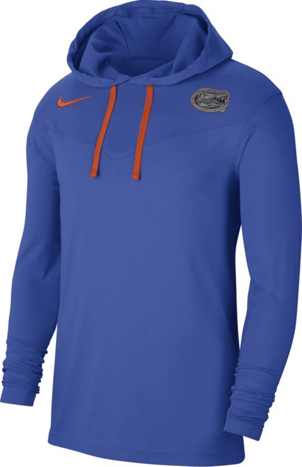 nike blue dri fit hoodie