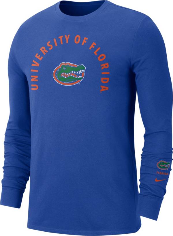 Nike Men's Florida Gators Blue Core Cotton Seasonal Long Sleeve T-Shirt product image