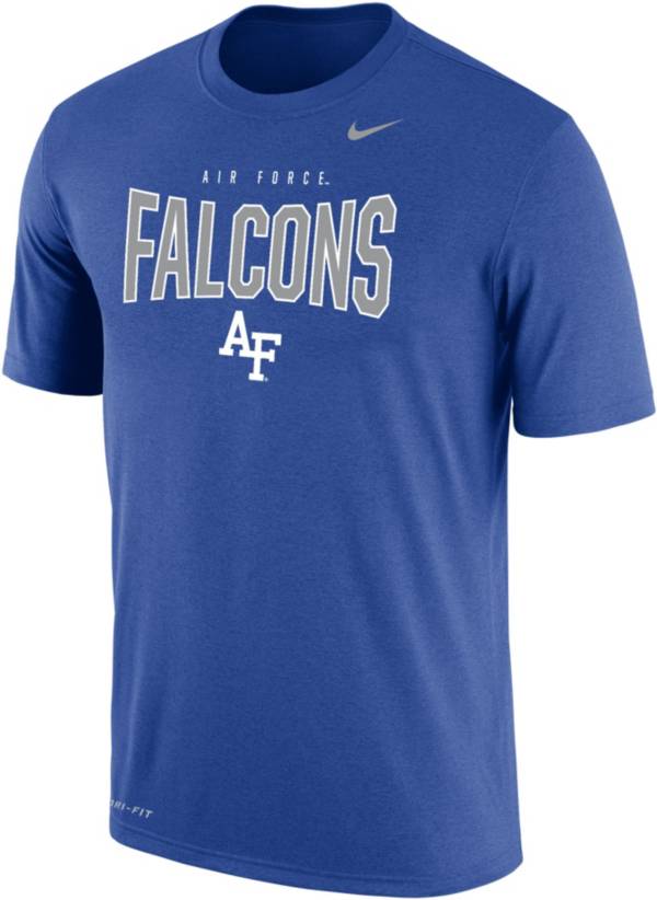 Nike Men's Air Force Falcons Blue Dri-FIT Cotton T-Shirt product image