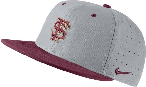 Nike Men's Florida State Seminoles Grey Aero True Baseball Fitted Hat product image