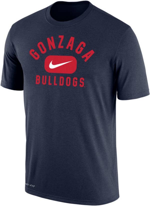 Nike Men's Gonzaga Bulldogs Blue Dri-FIT Cotton Swoosh in Pill T-Shirt product image