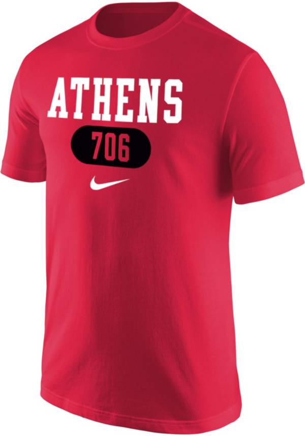 Nike Men's Georgia Bulldogs Red Athens 706 Area Code T-Shirt product image