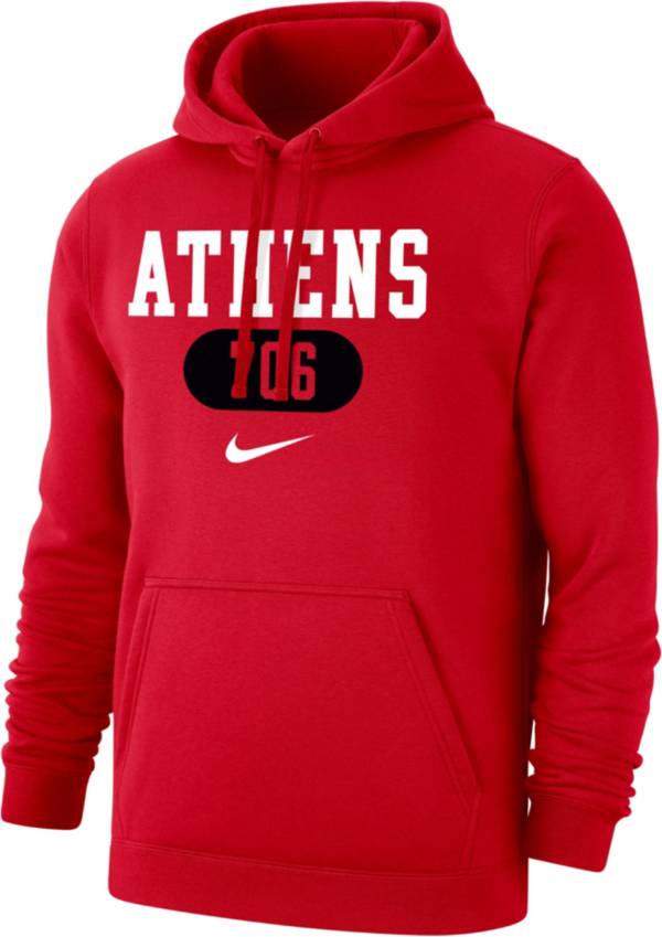 Nike Men's Georgia Bulldogs Red Athens 706 Area Code Club Fleece Pullover  Hoodie