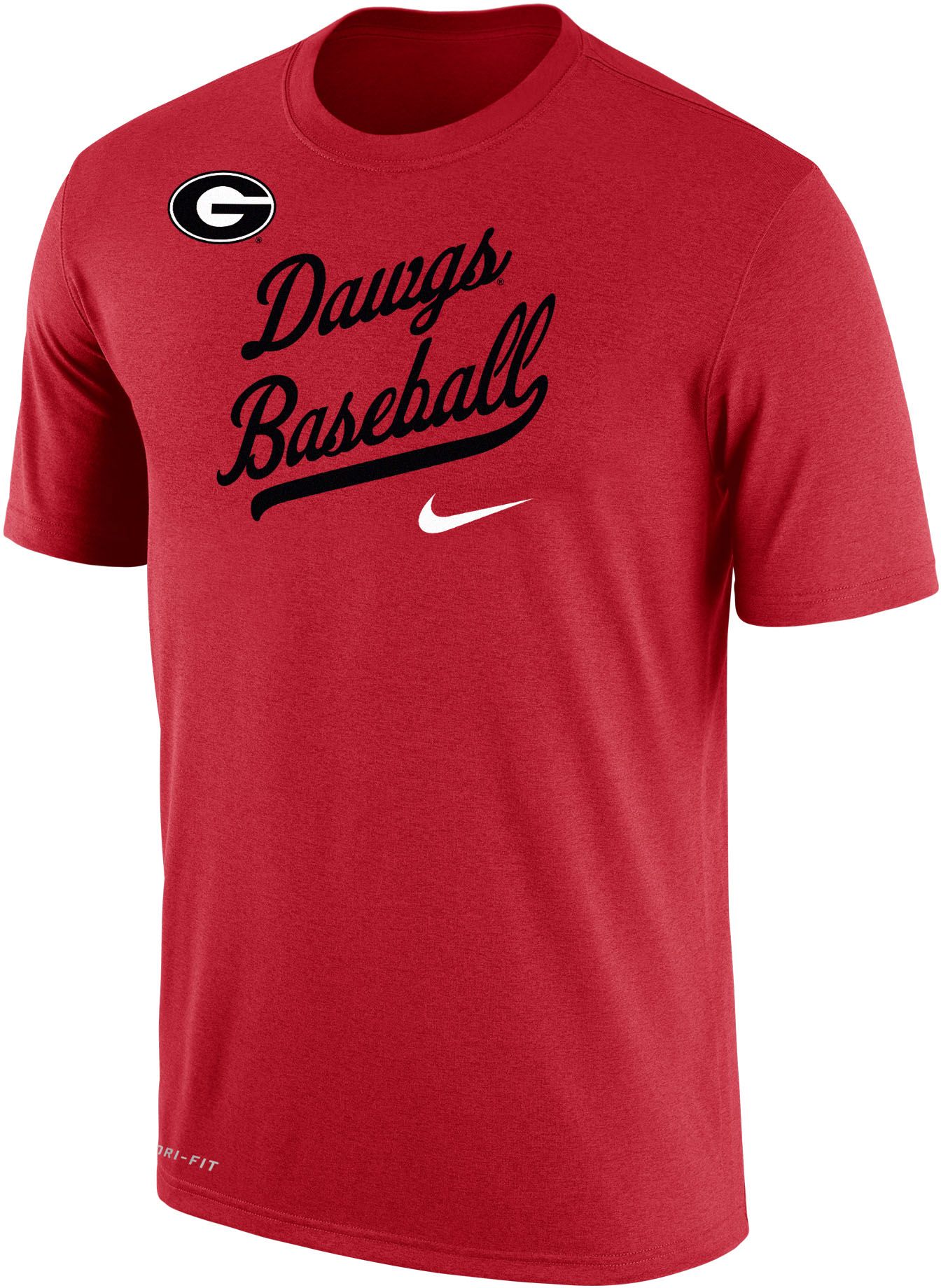 Nike Men s Georgia Bulldogs Red Dri FIT Cotton Baseball T Shirt Dulles Town Center