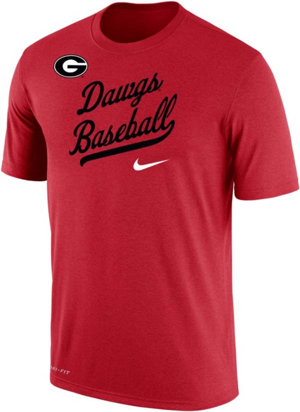 Nike Men's Georgia Bulldogs Red Dri-FIT Cotton Baseball T-Shirt product image
