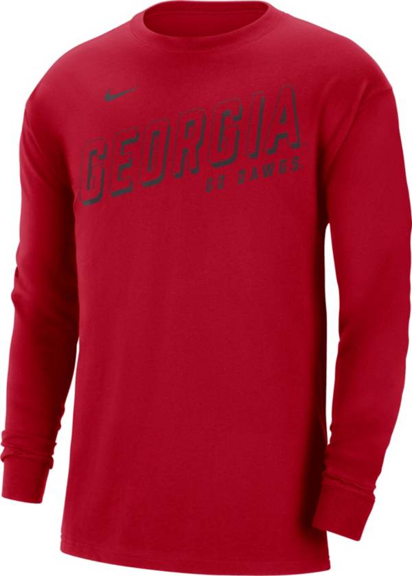 Nike Men's Georgia Bulldogs Red Max90 Go Dawgs Long Sleeve T-Shirt ...