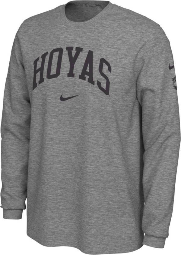 Nike Men's Georgetown Hoyas Grey Seasonal Cotton Long Sleeve T-Shirt product image