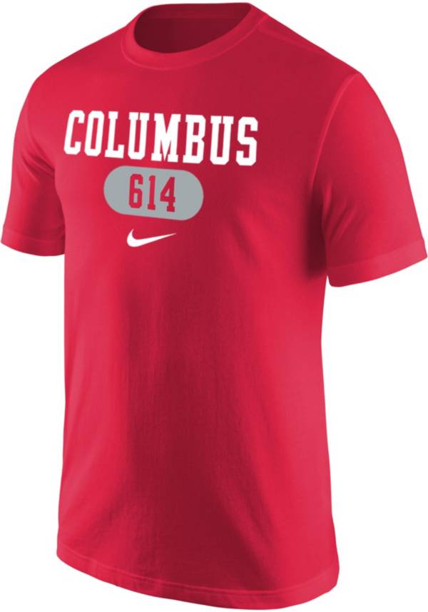 Nike Men's Ohio State Buckeyes Scarlet Columbus 614 Area Code T-Shirt product image
