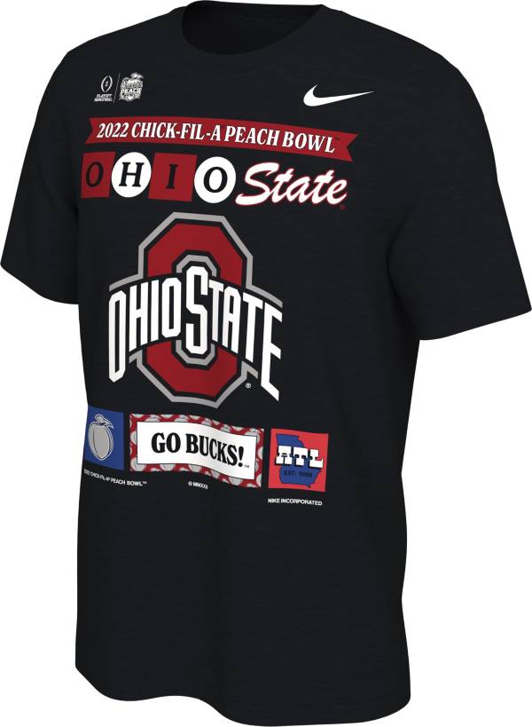 Nike Men's 2022-23 College Football Playoff Peach Bowl Bound Ohio State Buckeyes T-Shirt product image