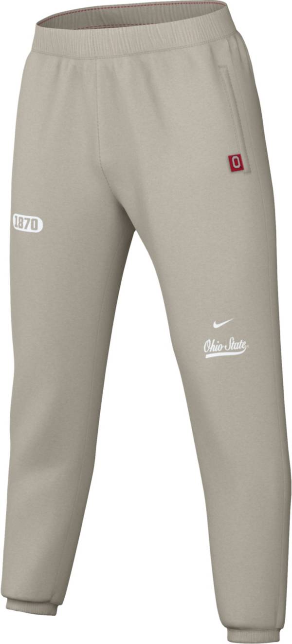 Nike Men's Ohio State Buckeyes Cream Fleece Joggers product image