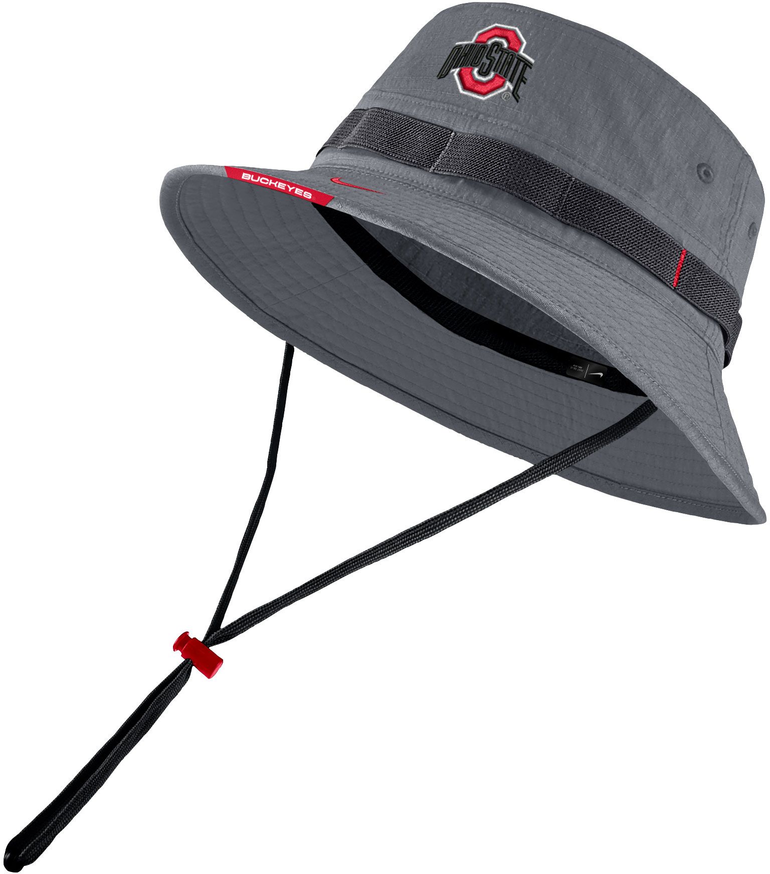Nike Men's Ohio State Buckeyes Gray Dry Football Sideline Bucket Hat