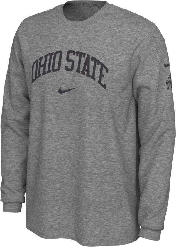 Nike Men's Ohio State Buckeyes Gray Seasonal Cotton Long Sleeve T-Shirt product image