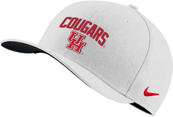 Nike Men's Houston Cougars White Swoosh Flex Stretch Fit Hat product image