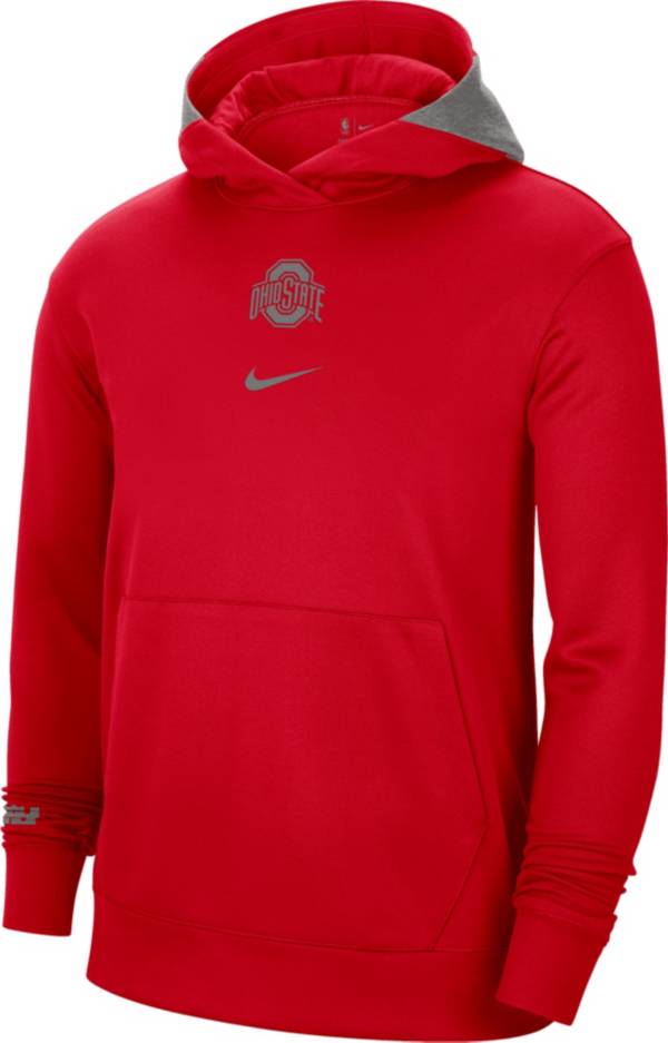Nike Men's Ohio State Buckeyes Scarlet Spotlight Basketball Pullover