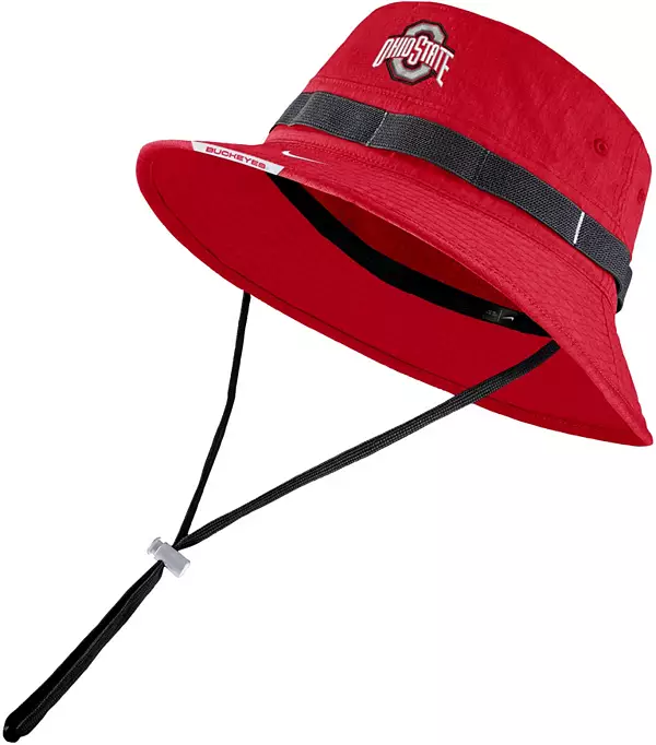 Nike Men's Ohio State Buckeyes Scarlet Dry Football Sideline Bucket Hat