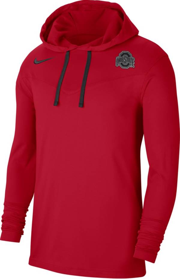 Nike Men's Ohio State Buckeyes Scarlet Dri-FIT Hoodie T-Shirt product image