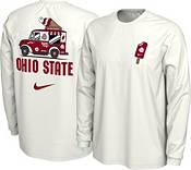 Nike Mens 2XL Spell Out Ohio State University Hockey Long Sleeve T