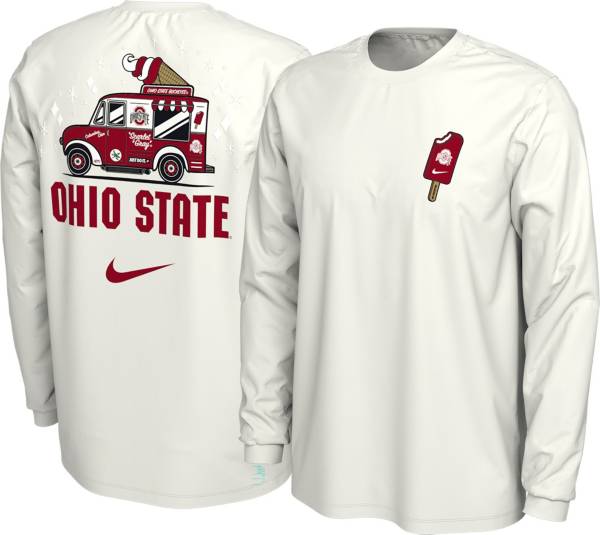Nike Men's Ohio State Buckeyes White Dorm Pack Ice Cream Truck Long Sleeve T-Shirt product image