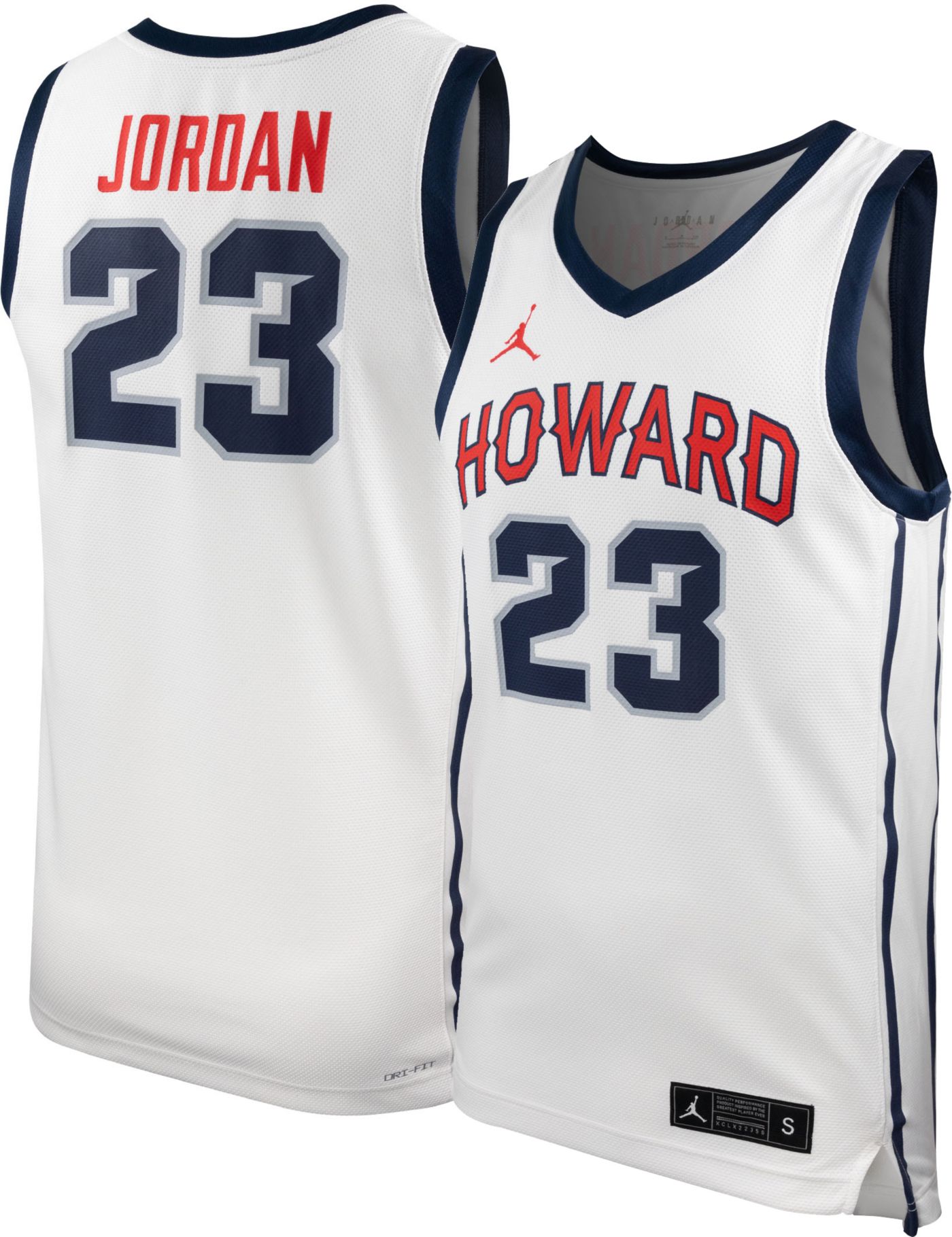 Men s Jordan Brand Michael White Howard Bison Replica Basketball Jersey