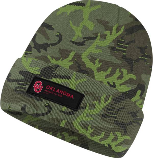 Jordan Men's Oklahoma Sooners Camo Military Appreciation Cuffed Knit Beanie product image