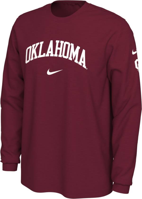 Nike Men's Oklahoma Sooners Crimson Seasonal Cotton Long Sleeve T-Shirt product image