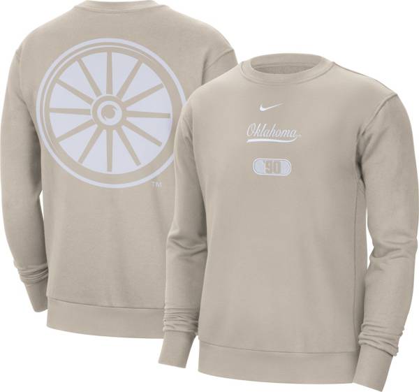 Nike Men's Oklahoma Sooners Cream Sportswear Fleece Crew Neck Sweatshirt |  Dick's Sporting Goods