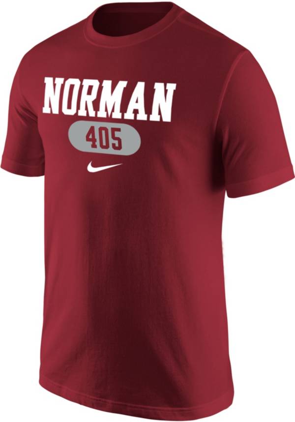 Nike Men's Oklahoma Sooners Crimson Norman 405 Area Code T-Shirt product image