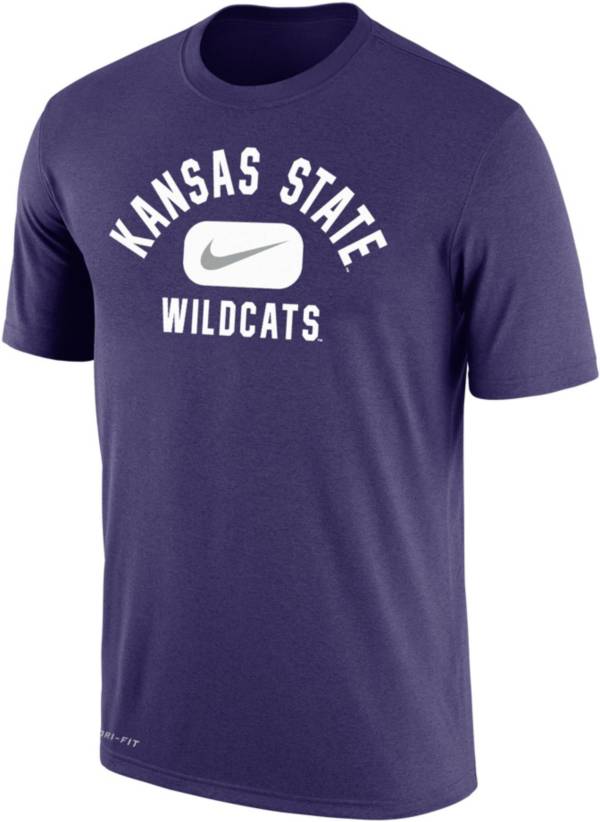Nike Men's Kansas State Wildcats Purple Dri-FIT Cotton Swoosh in Pill T-Shirt product image