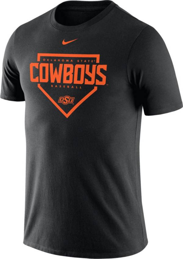 Nike Men's Oklahoma State Cowboys Black Dri-FIT Cotton Baseball Plate T-Shirt product image
