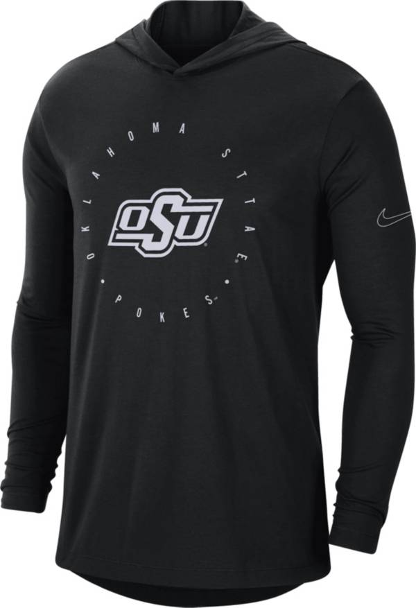 Nike Men's Oklahoma State Cowboys Black Dri-FIT Logo Long Sleeve Hoodie T- Shirt | Dick's Sporting Goods