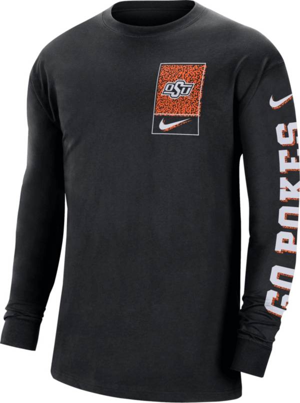 Nike Men's Oklahoma State Cowboys White Dri-Fit Football Team Issue Long Sleeve T-Shirt, Large