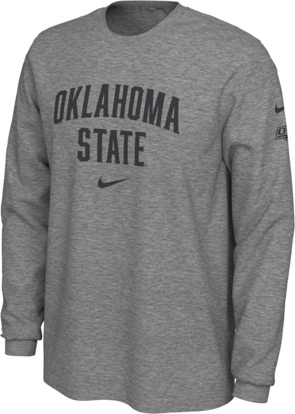Nike Men's Oklahoma State Cowboys Grey Seasonal Cotton Long Sleeve T-Shirt product image