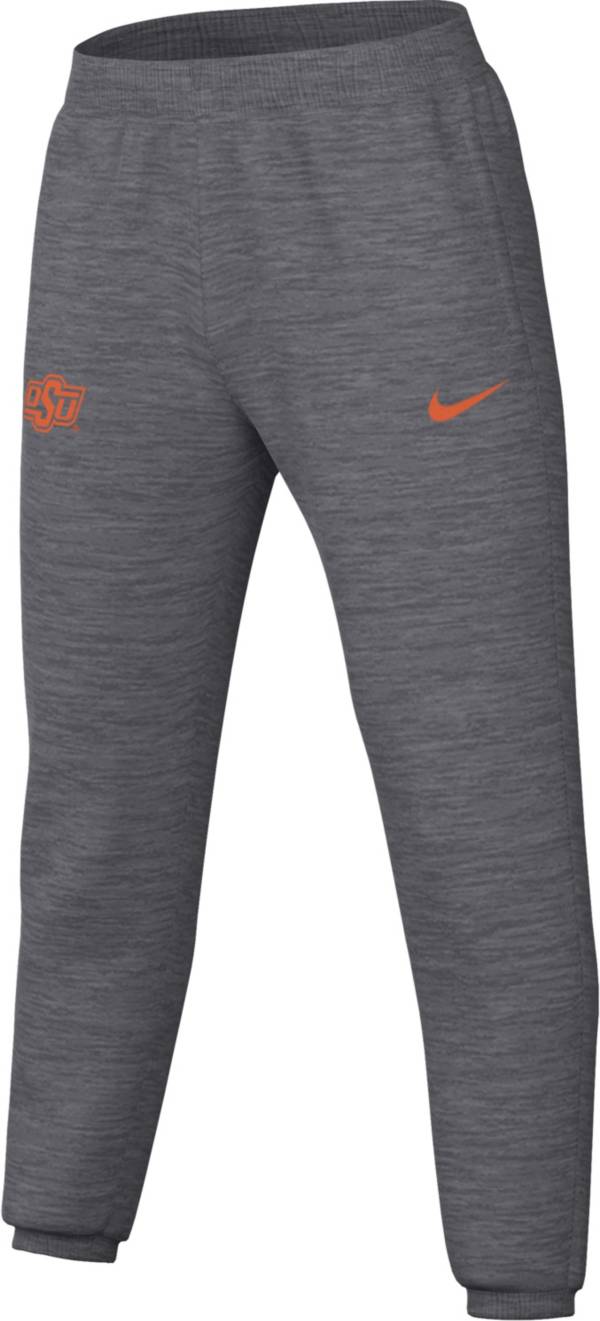 Nike Men's Oklahoma State Cowboys Grey Dri-FIT Spotlight Basketball Fleece Pants product image