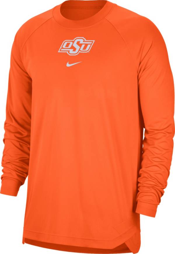 Nike Men's Oklahoma State Cowboys Orange Spotlight Basketball Dri-FIT Long Sleeve T-Shirt product image