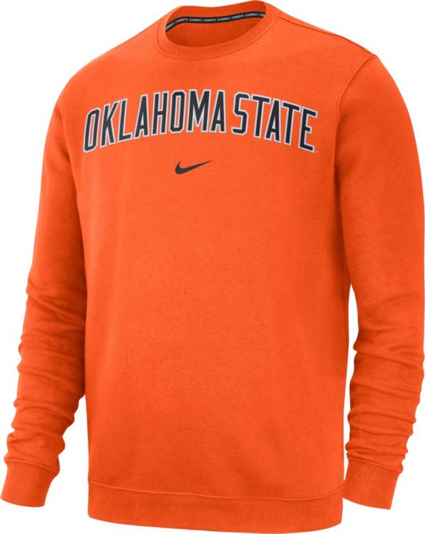 Nike Men's Oklahoma State Cowboys Orange Club Fleece Crew Neck Sweatshirt