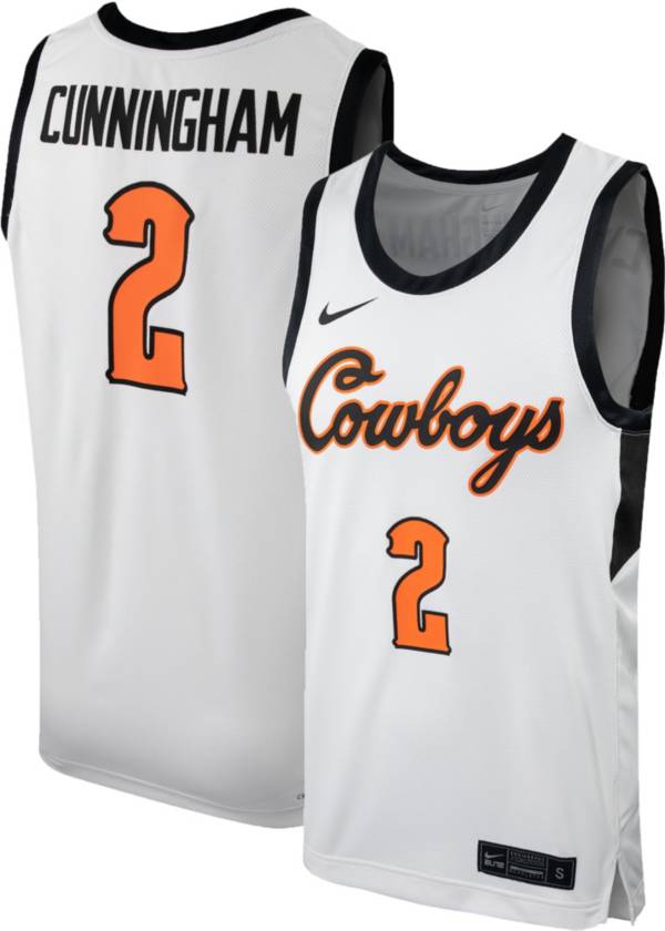 Nike Men's Oklahoma State Cowboys Cade Cunningham #2 White Replica Basketball Jersey product image