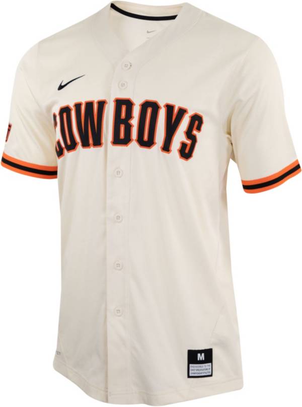 Nike Men's Oklahoma State Cowboys Natural Full Button Replica Baseball Jersey product image