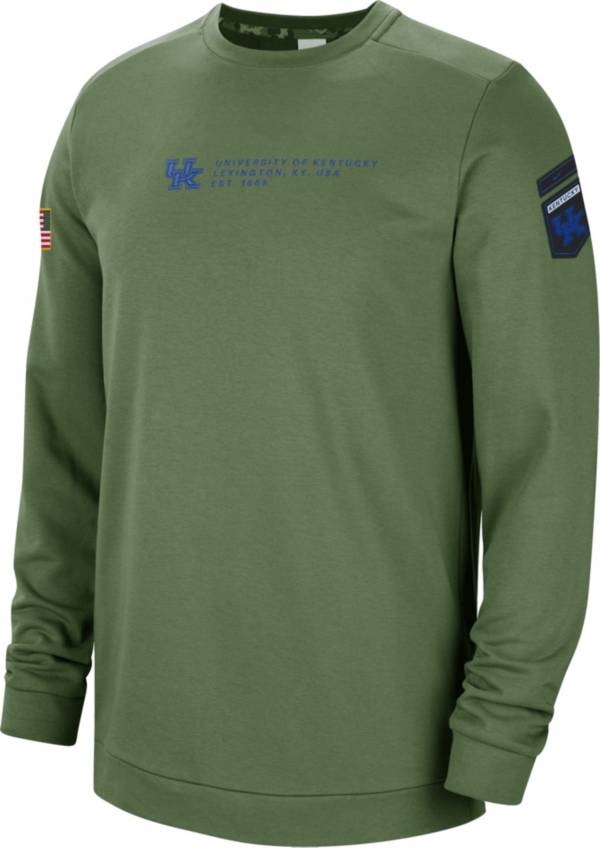 Nike Men's Kentucky Wildcats Green Dri-FIT Military Appreciation Crew Neck Sweatshirt product image