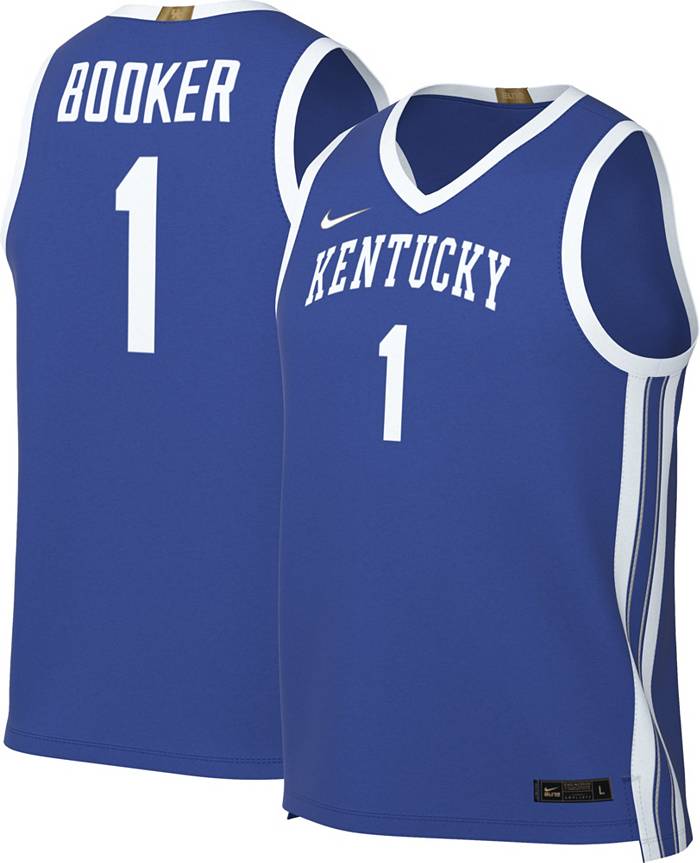 Top Players College Basketball Jerseys Men’s #1 Devin Booker Jersey Kentucky Wildcats Royal