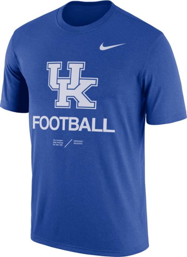 Nike Men's Kentucky Wildcats Blue Dri-FIT Football Legend T-Shirt product image