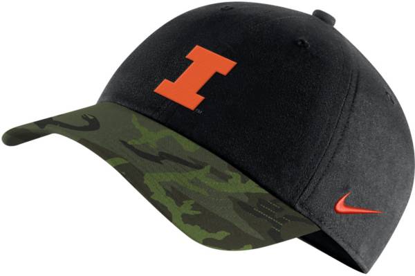 Nike Men's Illinois Fighting Illini Black/Camo Military Appreciation Legacy91 Adjustable Hat product image
