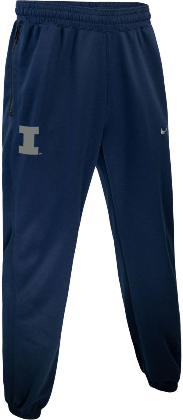 Nike Men's Illinois Fighting Illini Blue Dri-FIT Spotlight Basketball Fleece Pants product image