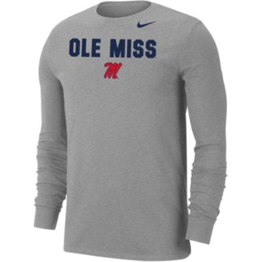 sorry, Nike Men's Ole Miss Rebels Grey Dri-FIT Cotton Long Sleeve T-Shirt is currently out of stock