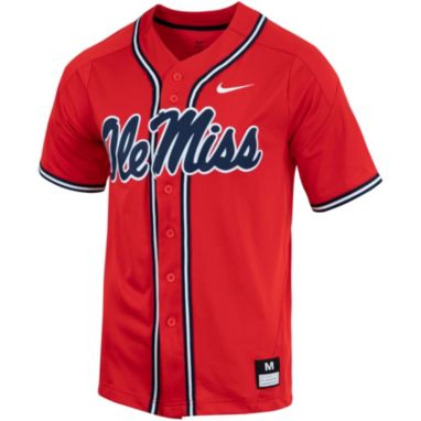 sorry, Nike Men's Ole Miss Rebels Red Full Button Replica Baseball Jersey is currently out of stock