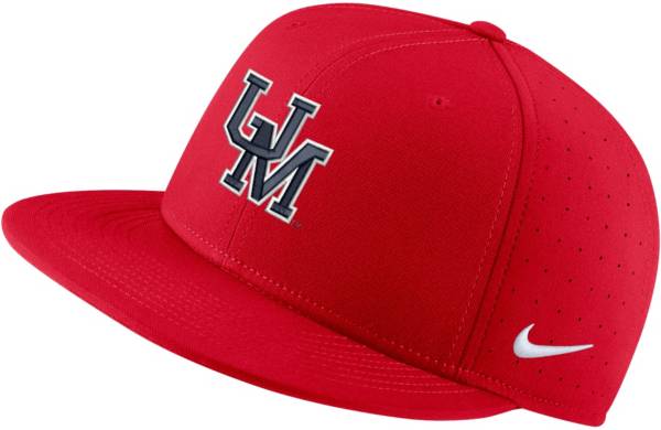 Nike Men's Ole Miss Rebels Red Aero True Baseball Fitted Hat product image