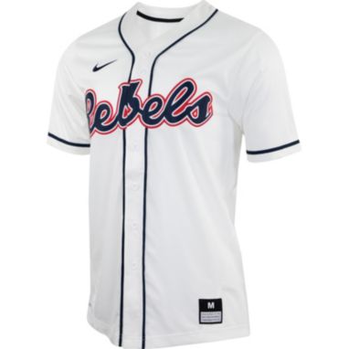 sorry, Nike Men's Ole Miss Rebels White Full Button Replica Baseball Jersey is currently out of stock